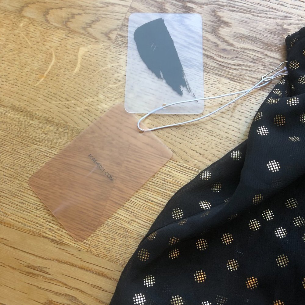 Forever 21 Black Gold Dress Medium NWT - Picture 3 of 10